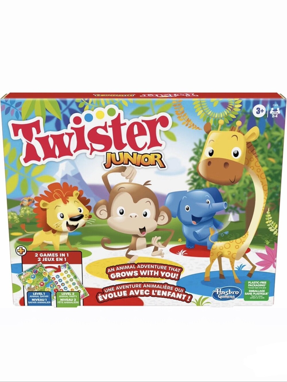 Twister Junior Kids Animal Adventure Game - 2 Games In 1 Fun Family Challenge
